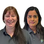 nicole and dipika customer service team at blackfriars granulators